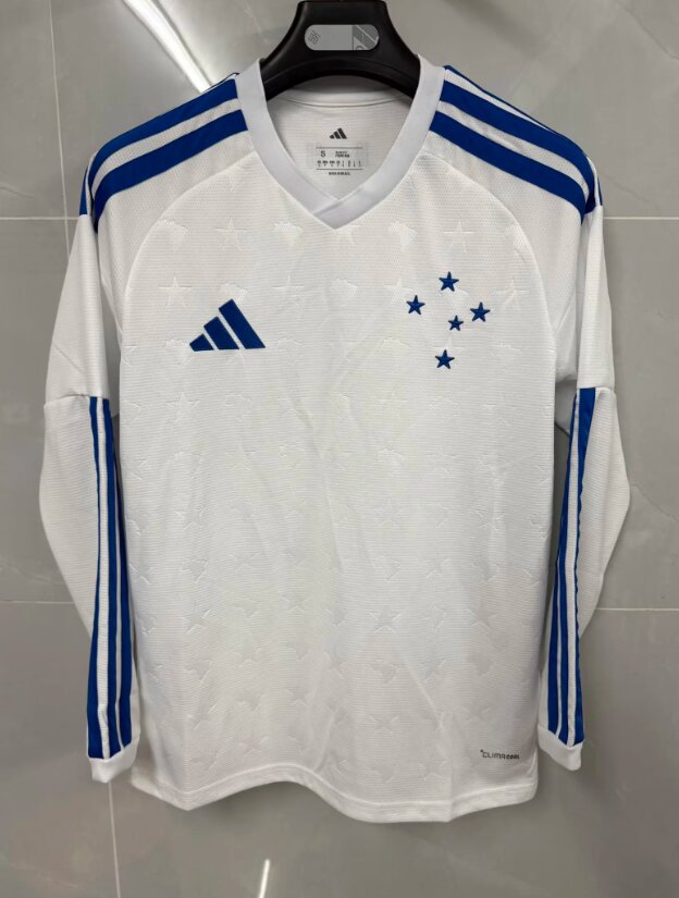 AAA Quality Cruzeiro 26/27 Away White Long Soccer Jersey